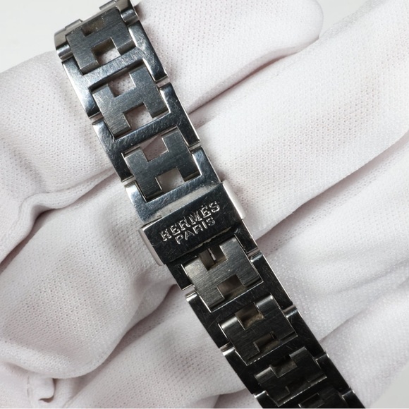 Hermes Clipper CL4.210 Quartz Pink Gold Dial Watch Wristwatch - Picture 8 of 10